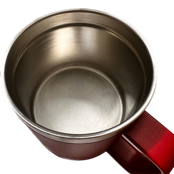 Simple Drink Travel Mug Red Coffee Tea w Lid Thermal Stainless Steel 14 Ozs - Picture 6 of 6